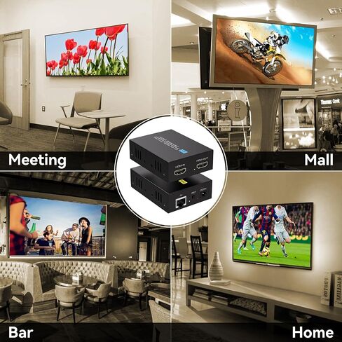 394ft/120M HDMI KVM USB موسع عبر إيثرنت 1080P HDMI وموسع USB للتحكم عن بعد في إشارات HDMI وأجهزة USB مع وظيفة الحلقة in Saudi Arabia