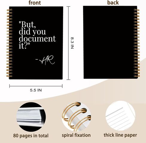 HR Gifts Notebook,Human Resourses Boho Rainbow Journals,HR Appreciation Gift,Thank You Gift for HR Manager Director,Retirement Gift for Coworker Friend,Black Hardcover Spiral Notebook 5.5x8.3 in Saudi Arabia