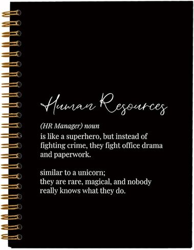 HR Gifts Notebook,Human Resourses Boho Rainbow Journals,HR Appreciation Gift,Thank You Gift for HR Manager Director,Retirement Gift for Coworker Friend,Black Hardcover Spiral Notebook 5.5x8.3 in Saudi Arabia