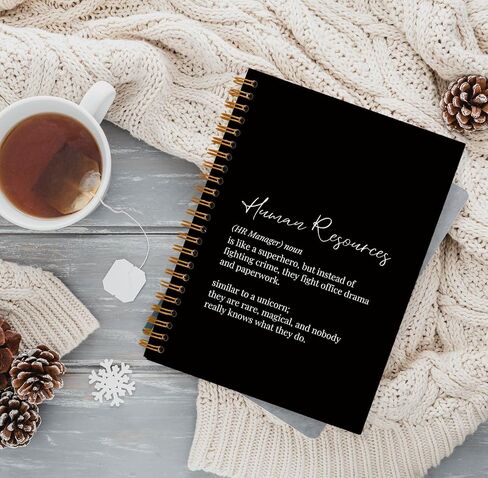 HR Gifts Notebook,Human Resourses Boho Rainbow Journals,HR Appreciation Gift,Thank You Gift for HR Manager Director,Retirement Gift for Coworker Friend,Black Hardcover Spiral Notebook 5.5x8.3 in Saudi Arabia