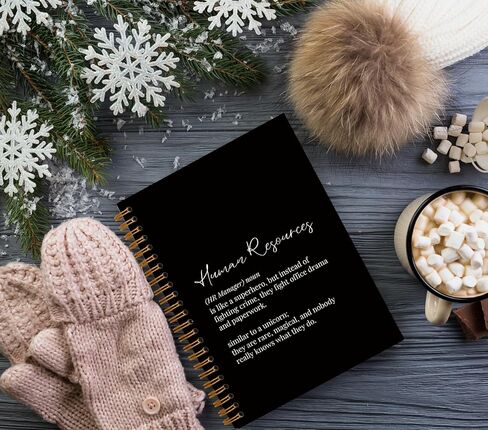 HR Gifts Notebook,Human Resourses Boho Rainbow Journals,HR Appreciation Gift,Thank You Gift for HR Manager Director,Retirement Gift for Coworker Friend,Black Hardcover Spiral Notebook 5.5x8.3 in Saudi Arabia