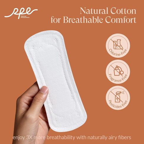 100% Organic Long Panty Liners for Women Long, Ultra Thin Cotton Cover, Long Pantiliners, Light Absorbency, Unscented Barely There Pantie Liners, Individually Wrapped (Long Liner, Size 2, 96ct) in Saudi Arabia