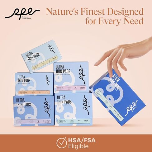 100% Organic Long Panty Liners for Women Long, Ultra Thin Cotton Cover, Long Pantiliners, Light Absorbency, Unscented Barely There Pantie Liners, Individually Wrapped (Long Liner, Size 2, 96ct) in Saudi Arabia
