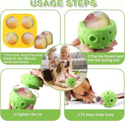 Rensh Dog Chew Toys, Treat Dispensing Dog Toys for Refillable Homemade Freezable Food to Keep Them Busy, Durable Puzzle Toys to Reduce Anxiety, Interactive Dog Toys with Silicone Tray Mold (Brown) in Saudi Arabia
