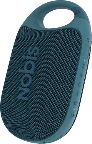 مكبر صوت بلوتوث محمول NOBIS Clip N1 مع تطبيق، وضع الإيقاع، وقت تشغيل يصل إلى 24 ساعة، IP68 مقاوم للماء، BT 5.3، صوت عالي الدقة، اقتران استريو، EQ مخصص، مثالي للاستخدام في الهواء الطلق والمنزل والمغامرة (أزرق) in Saudi Arabia