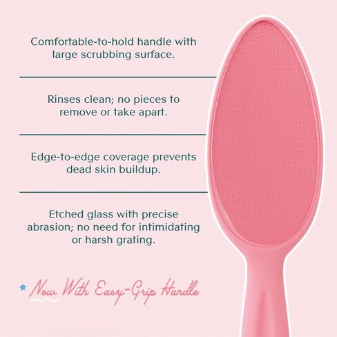 Bare August Glass Foot File Callus Remover for Feet - Heel Scraper & in Shower Foot Scrubber Dead Skin Remover - Pedicure Foot Buffer for Soft Feet in Saudi Arabia