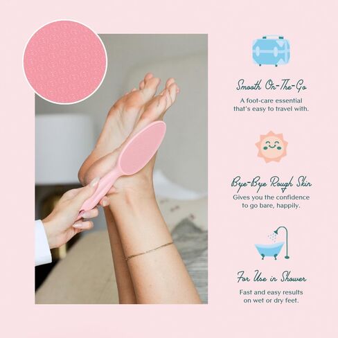 Bare August Glass Foot File Callus Remover for Feet - Heel Scraper & in Shower Foot Scrubber Dead Skin Remover - Pedicure Foot Buffer for Soft Feet in Saudi Arabia