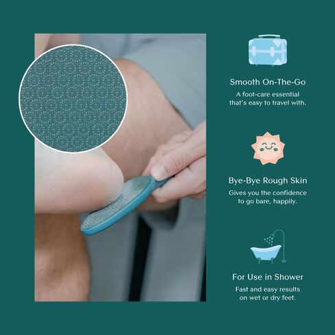 Bare August Glass Foot File Callus Remover for Feet - Heel Scraper & in Shower Foot Scrubber Dead Skin Remover - Pedicure Foot Buffer for Soft Feet in Saudi Arabia