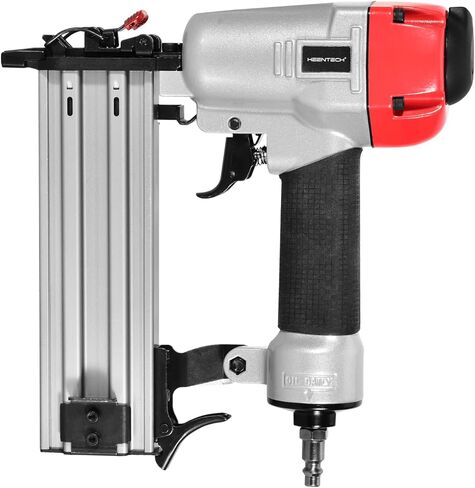 Pneumatic Brad Nailer, KEENTECH 2 in 1 Nail Gun Staple Gun Fires 18 Gauge 2 Inch Brad Nails and Crown 1-5/8 inch Staples, Silver & Red (KT5040) in Kuwait