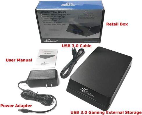 Avolusion HDDGear Pro 10 تيرابايت (10000 جيجابايت) 7200 دورة في الدقيقة 256 ميجابايت كاش USB 3.0 محرك الأقراص الصلبة الخارجي للألعاب (لأجهزة Xbox Series X|S، ONE X/S، منسق مسبقًا) (متجدد) in Saudi Arabia