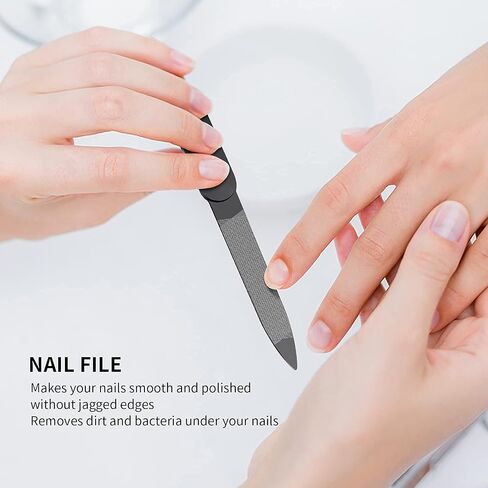 Nail Clippers Set, Sharp Stainless Steel Fingernail Clipper & Toenail Clippers, Black Nail Cutter, Large and Small 2 Piece Set. (Large/Small) in Saudi Arabia