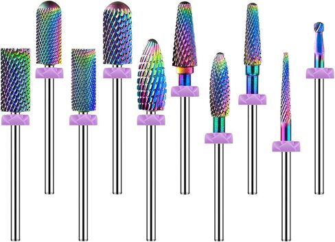 19pcs Nail Drill Bits Sets, 3/32 Inch Diamond Cuticle Electric Nail File and Ceramic Acrylic Gel Nail Bit Kit, Acrylic Nail Art Tools, Carbide Cuticle Remover Bits for Manicure Pedicure, Home Salon in Saudi Arabia