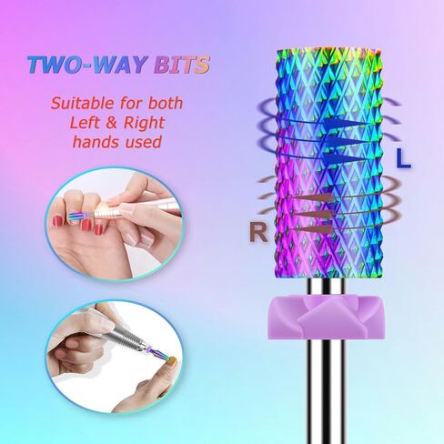 19pcs Nail Drill Bits Sets, 3/32 Inch Diamond Cuticle Electric Nail File and Ceramic Acrylic Gel Nail Bit Kit, Acrylic Nail Art Tools, Carbide Cuticle Remover Bits for Manicure Pedicure, Home Salon in Saudi Arabia