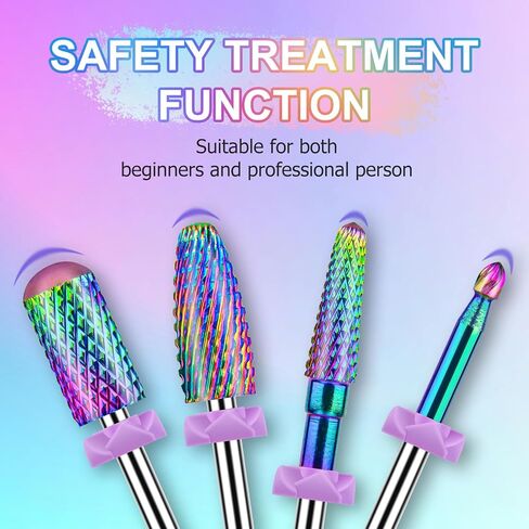 19pcs Nail Drill Bits Sets, 3/32 Inch Diamond Cuticle Electric Nail File and Ceramic Acrylic Gel Nail Bit Kit, Acrylic Nail Art Tools, Carbide Cuticle Remover Bits for Manicure Pedicure, Home Salon in Saudi Arabia
