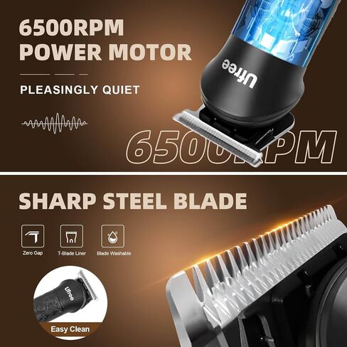 Ufree Beard Trimmer for Men, Electric Razor for Men, Cordless Hair Clipper Shaving Kit for Mustache Body Nose Ear Hair Facial, Adjustable Beard Grooming Kit Birthday Gifts for Men in Saudi Arabia