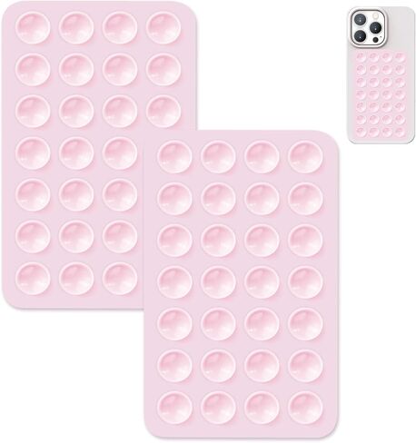 عبوتان من حافظة الهاتف التي يمكن تركيبها على الوجهين، حامل هاتف لاصق من السيليكون لهواتف iPhone وAndroid، حامل قوي بدون استخدام اليدين لالتقاط صور السيلفي ومقاطع الفيديو - أسود in Kuwait