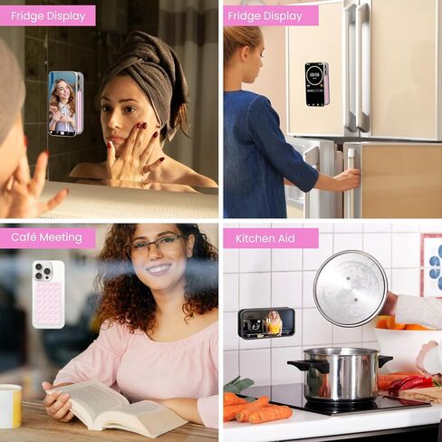 عبوتان من حافظة الهاتف التي يمكن تركيبها على الوجهين، حامل هاتف لاصق من السيليكون لهواتف iPhone وAndroid، حامل قوي بدون استخدام اليدين لالتقاط صور السيلفي ومقاطع الفيديو - أسود in Kuwait