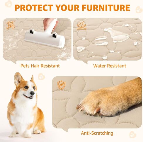 Waterproof Dog Bed Blanket - Washable Couch Cover Reversible Leakproof Pet Blanket Sofa Furniture Sheet Protector, Reusable Blanket for Pets Kids Dog Cat (Dark Gray+Light Gray,54'' x 82'',2 Pack) in Saudi Arabia