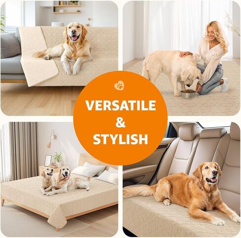 Waterproof Dog Bed Blanket - Washable Couch Cover Reversible Leakproof Pet Blanket Sofa Furniture Sheet Protector, Reusable Blanket for Pets Kids Dog Cat (Dark Gray+Light Gray,54'' x 82'',2 Pack) in Saudi Arabia