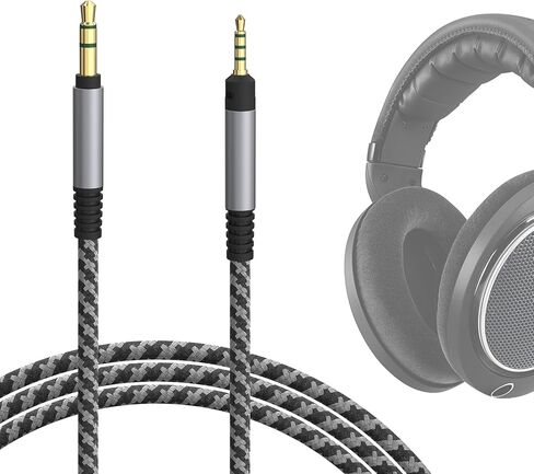 Geekria Audio Cable Compatible with Sennheiser HD620S, HD599SE, HD599, HD598, HD598SE, HD560S, HD598SR, HD400PRO, HD579, HD569, 1/8" (3.5mm) to 2.5mm Braided Nylon Replacement Cord (10ft / 3.0 m) in Saudi Arabia