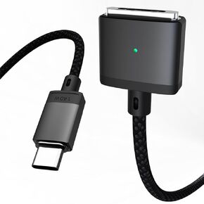 USB-C to Magnetic 3 Cable 140W, Safe Charging Cable Compatible with MacBook Pro 2021 M1 Pro & Max 14" 16", MacBook Air 2022 M2, MacBook Pro 2023 M2 Pro & Max 14" 16" - 6.6ft, Black