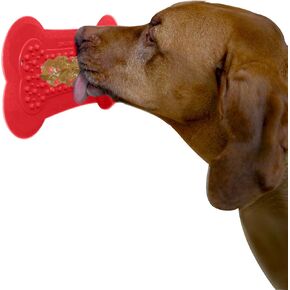 Lick Lick Pad Dog Accessories | Pet Shower Attachment | Dog Peanut Butter Lick Pad | Dog Bathing Station | Dog Bathing Supplies | Veterinarian Used | Suction to Wall | Large (Large - 2 Pack, Blue)