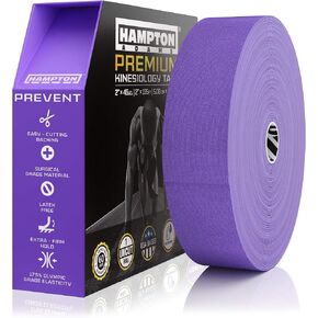 (135 Feet) Bulk Kinesiology Tape Waterproof Roll Sports Therapy Support for Knee, Muscle, Wrist, Shoulder, Back / Original Uncut Premium Therapeutic Elastic & Hypoallergenic Cotton - (Blue)