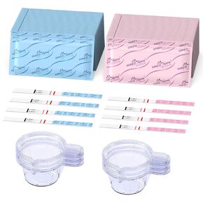 Ovulation & Pregnancy Test Strips Kit: Easy@Home 100 Ovulation Tests 20 Pregnancy Tests– Powered by Premom Ovulation APP | 100LH + 20HCG