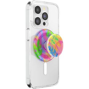 PopSockets Round Phone Grip Compatible with MagSafe, Adapter Ring Included, Phone Holder, Wireless Charging Compatible - Boca Palm
