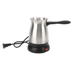 110V Electric Turkish Coffee Pot, 600ML Stainless Steel Turkish Coffee Maker Kettle for Home