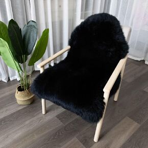 Genuine Sheepskin Rug Natural Fluffy Fur Carpet Area Rug Sofa Cushion Blanket for Bedroom Living Room Dorm Kids Room Chair Seat Covers Luxury Home Décor (Natural White, 2 x 6 ft)