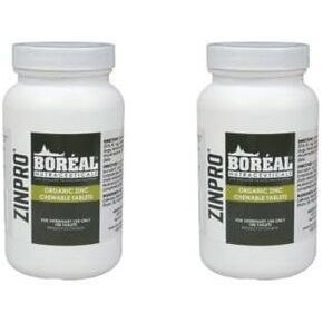 Boreal Nutraceuticals Zinpro Organic Zinc Chewable Tablets for Dogs and Cats - 180 Tablets (Pack of 2)