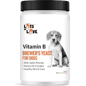 Brewer's Yeast Powder for Dogs - Garlic Flavoring, Vitamin B, Natural B-Complex, Niacin & Healthy Skin & Coat (5 Pounds)