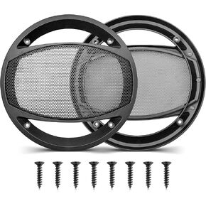 NuIth 6.5 Inch Car Audio Speaker Hollow Mesh Subwoofer Grill, 6 1/2 Inch Sub Woofer Cover Grill Decorative Guard Protector W/8*Screws in Saudi Arabia