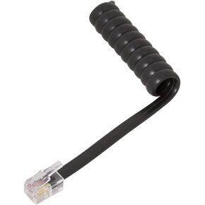 AmerTac - Zenith TH1025B TH1025B سلك ملفوف للهاتف بطول 25 قدم، ملحق هاتف أرضي أسود in Kuwait