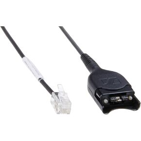 كابل توصيل قياسي لسماعات الرأس من Sennheiser Enterprise Solutions CSTD 08 (005365)، يسهل فصله بالقابس المعياري RJ 9، سلك ملفوف، الرمز 08. للاتصال المباشر بهواتف محددة