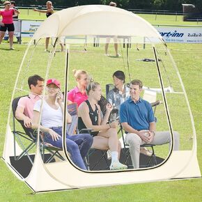 Sports Tent Instant Pop Up Tent Shelter with Sealed Floor Sun Shelter Clear Bubble Tent Sports Weatherproof Tent for Outdoor Watching Sport Events,Camping,Fishing (4~6 Person)