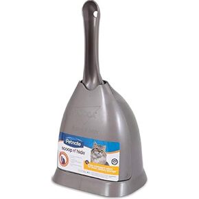 PETMATE Scoop N Hide Deep-Bucket Cat Litter Scoop Built-In Rake 3 Colors, Multi