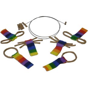 Cat Dancer Products Cat Chaser with Colorful Fleece, Interective Toy for Exercise with Ringtail Whisker & Bowtie (Pack of 7)