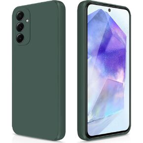 Silicone Case Compatible with Samsung Galaxy S24 Plus, Full Body Silky Soft Touch Phone Case with Camera Protection, Shockproof Cover with Microfiber Lining, Black