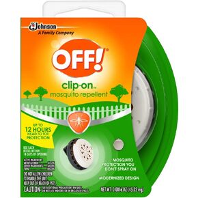 OFF! Clip-On Mosquito Repellent, Clip-On Fan Unit and 1 Repellent Refill, Attaches to Belt, Waistband, or Purse