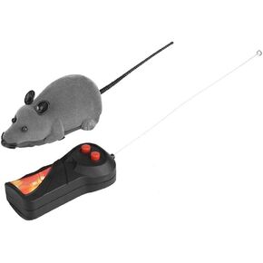 ZJchao Mice Toy, Forward and Backward 2 Modes Electronic Remote Control Rat Plush Mice Toy Interactive Cat Toys (#2)