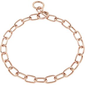 Dogline Herm Sprenger Curogan Short Link Fur Saver Dog Training Collar | Hypoallergenic Nickel Free No-Pull Slip Chain for Small Medium Large Dogs for Easy Control Made in Germany - 22 in
