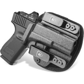 حافظة Hybrid Kydex&Nylon للمسدسات، متوافقة مع Glock 19 Gen 3-5 Glock23/32 Gen 3-4 Glock 19x/44/45، قطع كمامة مفتوحة للبصريات، حافظة حمل مخفية للرجال/النساء، اليد اليمنى