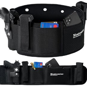 Belly Band Holster for Men and Women - Mostcomtac Gun Holster for Concealed Carry, Comfortable Waistband Holster for Glock19, 17, 42, 43, Smith Wesson, Ruger Lcp, 380，Taurus and Most Pistols