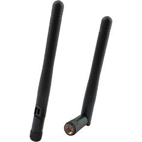 Computer Networking SMA Antenna (2-Pack), 2dBi Dual Band WiFi 2.4GHz 5GHz BT Wireless Signal (SMA-Male (Pin))