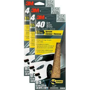 3M Auto Small Dent Repair Sanding Kit w/ 80, 180, 400, and 1500 Grit Sheets, 3 2/3 in x 9 in, 9 Sheets Total