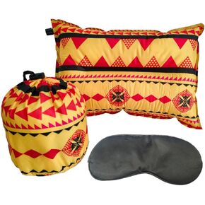 1Pack Inflatable Camping Pillow for Sleeping - Self Inflating Travel Camp Pillow Ultralight Backpacking Pillow for Ergonomic Inflating Pillows for Neck & Lumbar Support For Hiking (Grayish blue)