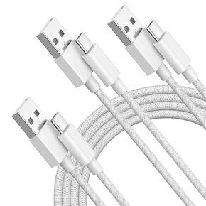 Car Carplay Cable Cord for iPhone 16/16 Plus/16 Pro/16 Pro Max/15/15 Plus/15 Pro/15 Pro Max, iPad Pro 12.9/11, iPad Air 4/5, iPad Mini 6, 3 Pack 3.3ft USB A to USB C Nylon Braided Car Charging Cable