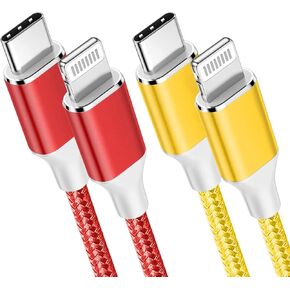USB C to Lightning Cable 2m/6.6FT 2Pack MFI Certified, Fast Charging Type C Lightning Charger Cables Compatible with iPhone 14 Pro Max Plus 13 12 11 X XR XS 8 7 and More